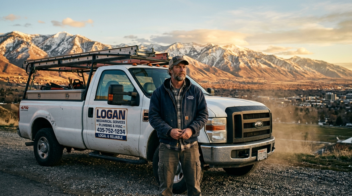 Aerial view of Logan, Utah